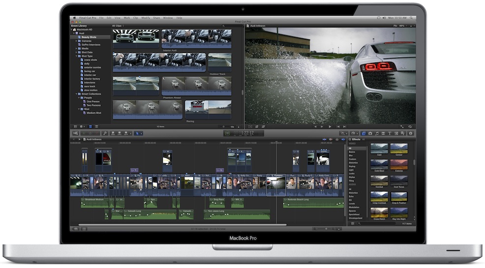 Apple Final Cut Pro X will have 64 bit support and background rendering for $299