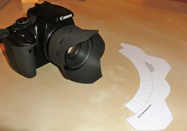 Free printable lens hoods for your DSLR camera