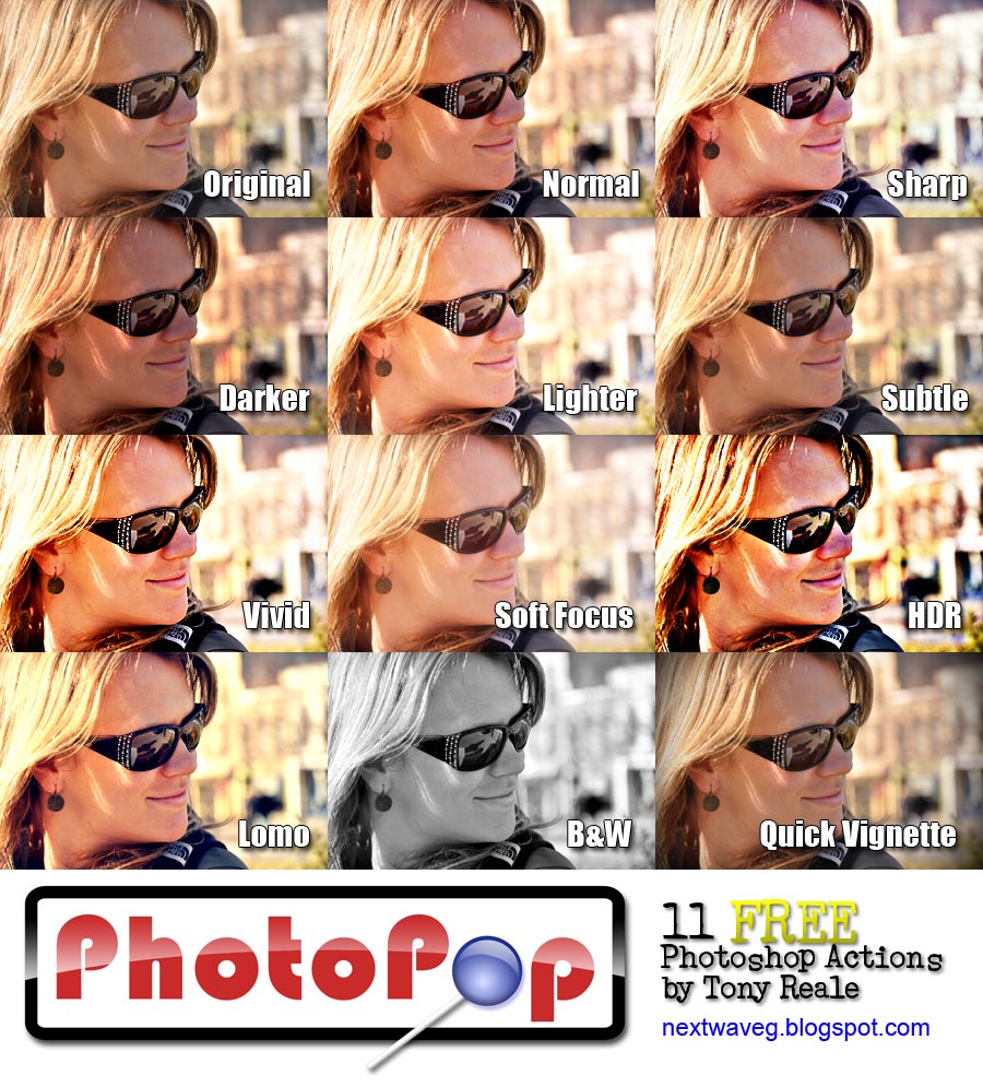 PhotoPop â€“ 11 FREE Photoshop Actions